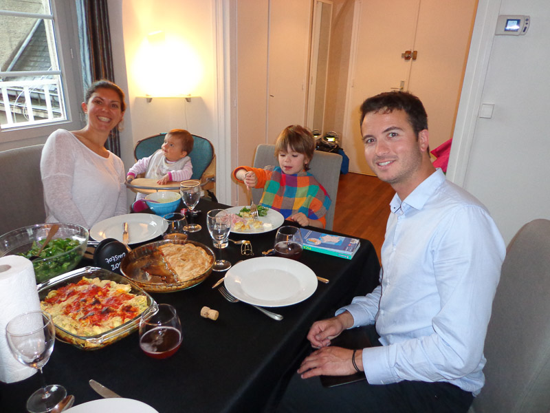 A delicious dinner with Denis and his family
