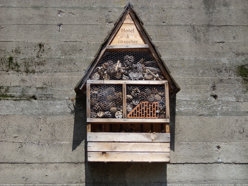 'Hotel a Insectes' (Insect hotel) at park in Calais